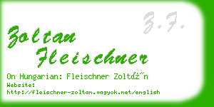 zoltan fleischner business card
